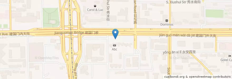 Mapa de ubicacion de Jianguomen Duck King Roast Duck Shop en China, Beijing, Hebei, 东城区.