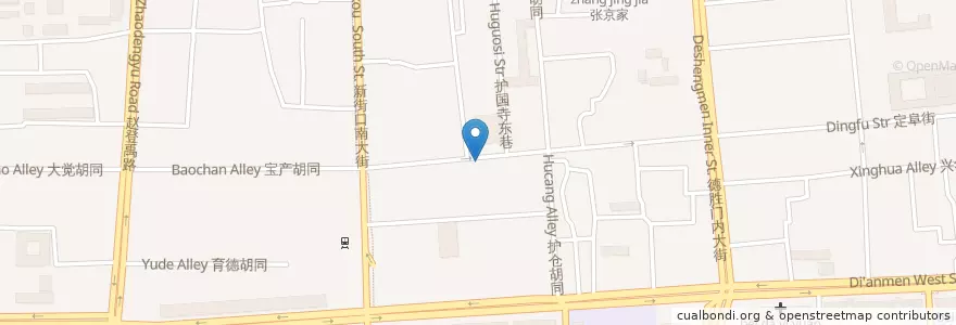Mapa de ubicacion de 护国寺小吃店 en چین, پکن, هبئی, 西城区.