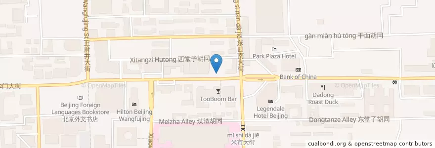 Mapa de ubicacion de 那家花园餐厅 en 中国, 北京市, 河北省, 东城区.