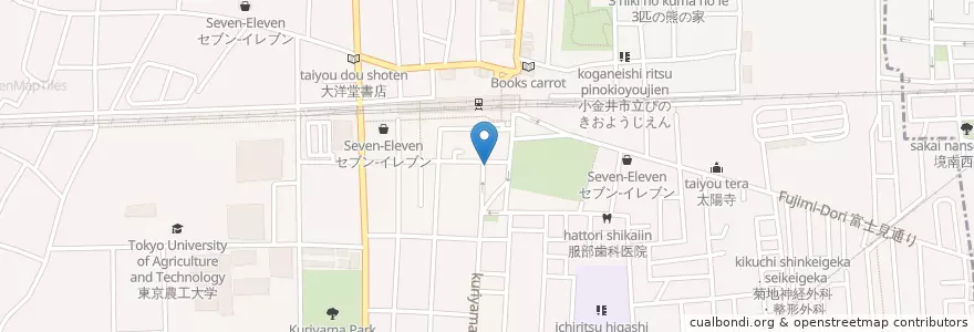 Mapa de ubicacion de さぼてん en Giappone, Tokyo, 小金井市.