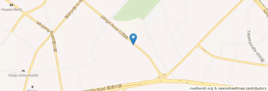 Mapa de ubicacion de Chales en الصين, شاندونغ, مدينة تشينغداو, 市南区.