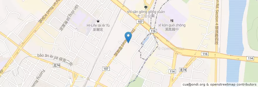 Mapa de ubicacion de 樹林藝文綜合行政大樓停車場 en Taïwan, Nouveau Taipei, Shulin.