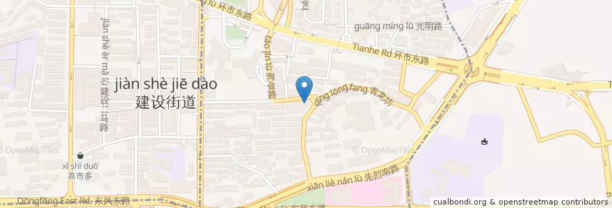 Mapa de ubicacion de 新客家 en 중국, 광둥성, 광저우시, 越秀区, 华乐街道.