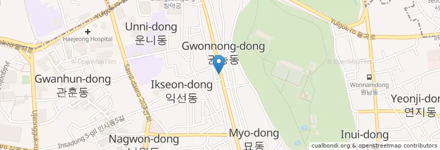 Mapa de ubicacion de Tableware Lab en 대한민국, 서울, 종로구, 종로1·2·3·4가동.