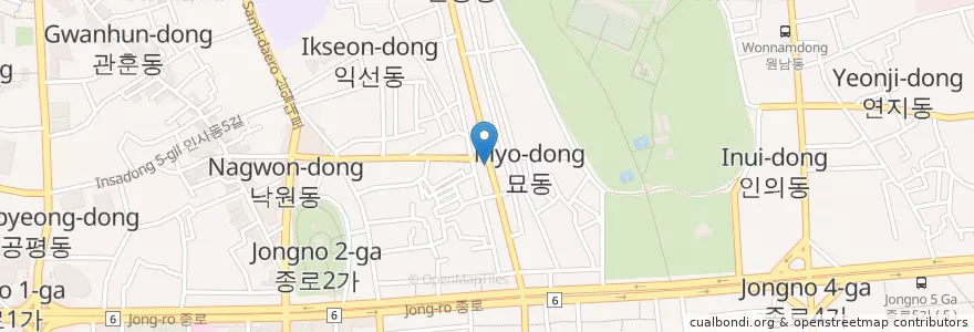 Mapa de ubicacion de Ediya Coffee en 대한민국, 서울, 종로구, 종로1·2·3·4가동.