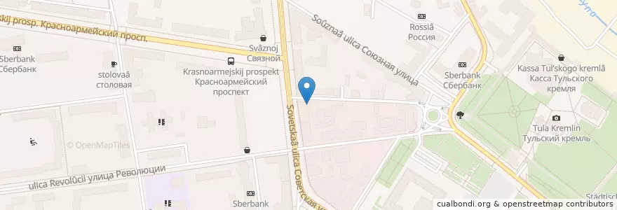 Mapa de ubicacion de Компьютерная академия ШАГ en Rusia, Distrito Federal Central, Óblast De Tula, Городской Округ Тула.
