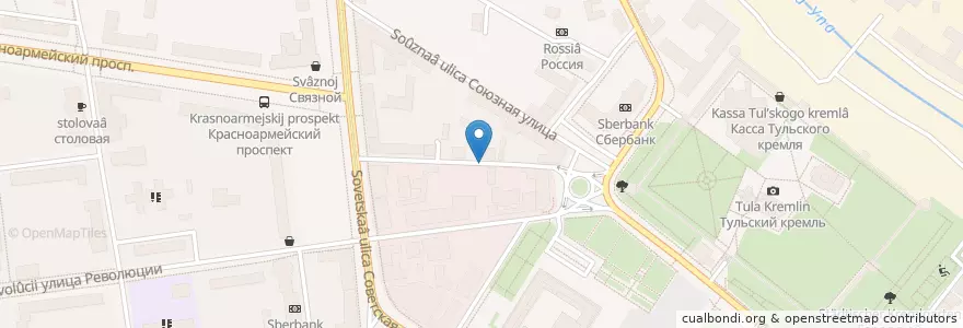Mapa de ubicacion de Колонка en Rusia, Центральный Федеральный Округ, Тульская Область, Городской Округ Тула.