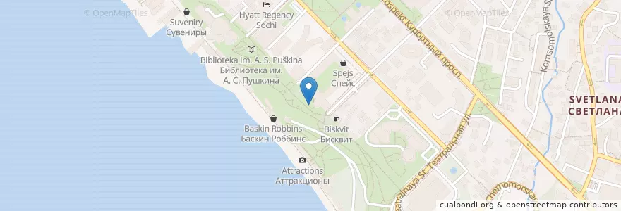 Mapa de ubicacion de Veranda en Russia, South Federal District, Krasnodar Krai, Resort Town Of Sochi (Municipal Formation).