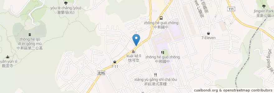 Mapa de ubicacion de 興南路二段34巷口 en تایوان, 新北市, 中和區.