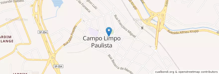 Mapa de ubicacion de Paróquia Nossa Senhora do Rosário en 브라질, 남동지방, 상파울루, Região Geográfica Intermediária De Campinas, Região Imediata De Jundiaí, Campo Limpo Paulista.