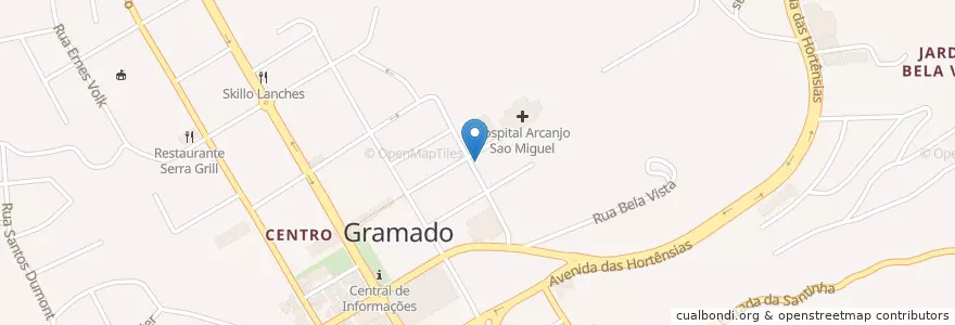 Mapa de ubicacion de Caixa Econômica Federal en البَرَازِيل, المنطقة الجنوبية, ريو غراندي دو سول, Região Geográfica Imediata De Caxias Do Sul, Região Geográfica Intermediária De Caxias Do Sul, Gramado.