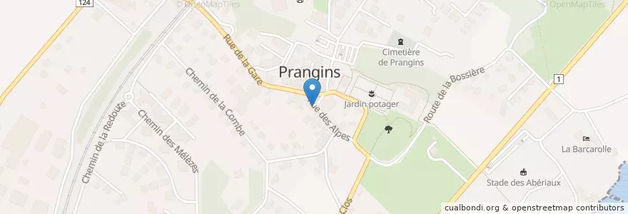 Mapa de ubicacion de Pharmacie de Prangins en Schweiz, Waadt, District De Nyon, Prangins.