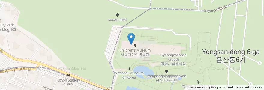 Mapa de ubicacion de A Twosome Place en Corea Del Sur, Seúl, 용산구, 서빙고동.