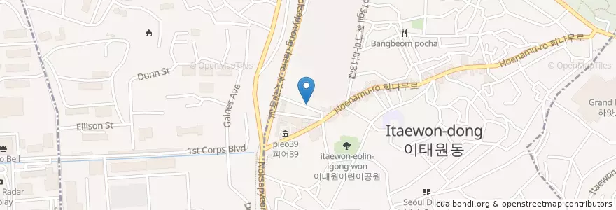 Mapa de ubicacion de Midnight Relaod en 韩国/南韓, 首尔, 龍山區, 용산2가동, 이태원2동.