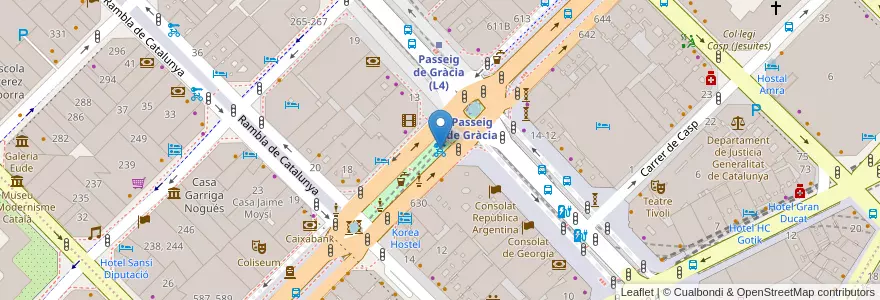 Mapa de ubicacion de 66 - Gran Via 609 en Espagne, Catalogne, Barcelone, Barcelonais, Barcelone.