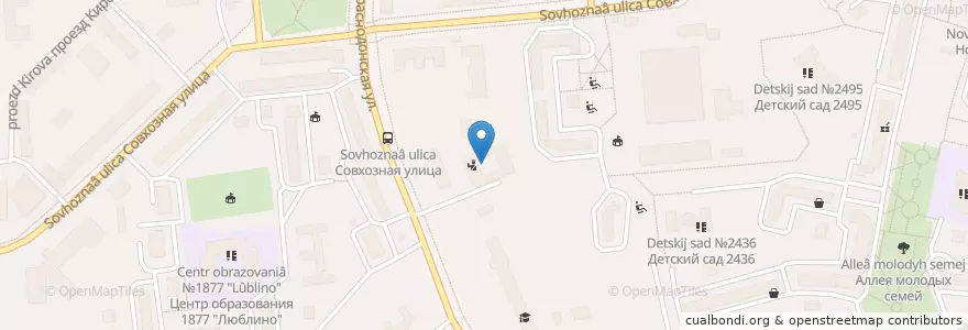 Mapa de ubicacion de ОВД "Люблино" en Rusia, Центральный Федеральный Округ, Москва, Юго-Восточный Административный Округ, Район Люблино.