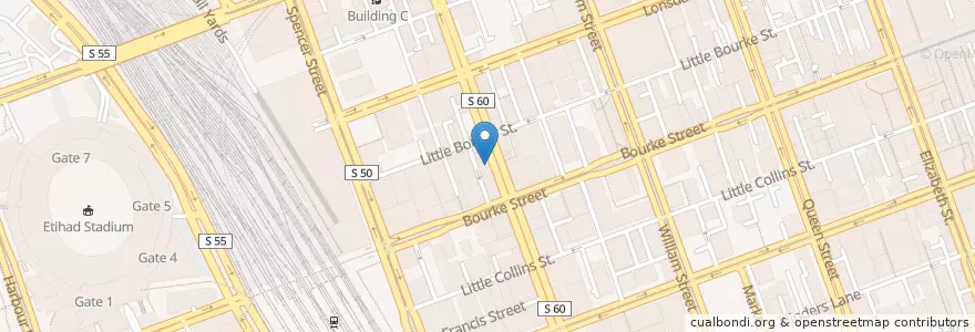 Mapa de ubicacion de MPB (Melbourne Pizza Bar) en Австралия, Виктория, City Of Melbourne.