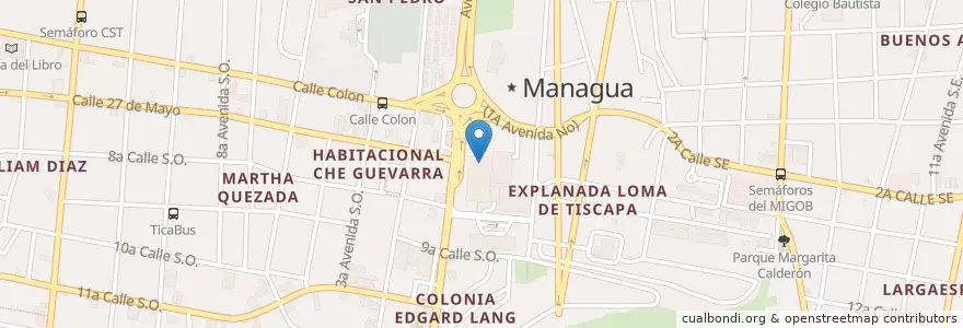 Mapa de ubicacion de Persepolis en Nicaragua, Departamento De Managua, Managua (Municipio).