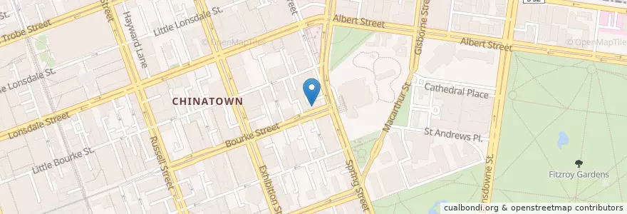 Mapa de ubicacion de Korova Milk Bar en 澳大利亚, 维多利亚州, City Of Melbourne.