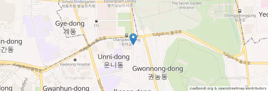 Mapa de ubicacion de Jace King Coffee en Zuid-Korea, Seoel, 종로구, 종로1·2·3·4가동.