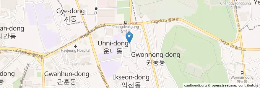 Mapa de ubicacion de Bellagio en كوريا الجنوبية, سول, 종로구, 종로1·2·3·4가동.