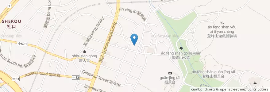 Mapa de ubicacion de 臺中市立圖書館清水紫雲巖分館 en 台湾, 台中市, 清水区.