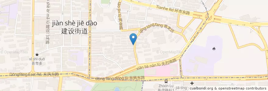 Mapa de ubicacion de Cafe Home en 中国, 広東省, 広州市, 越秀区, 华乐街道.