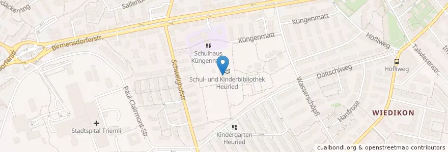 Mapa de ubicacion de Repair Café Friesenberg en İsviçre, Zürih, Bezirk Zürich, Zürich.