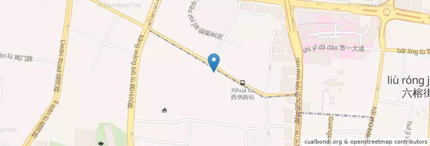 Mapa de ubicacion de 食盈碗仔翅 en China, Guangdong, Guangzhou, 荔湾区, 越秀区, 金花街道.
