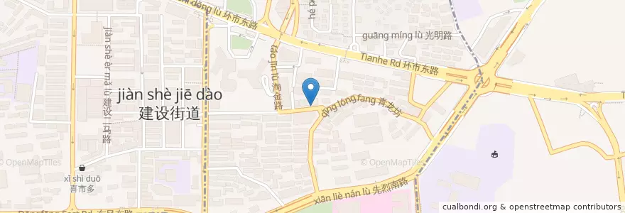 Mapa de ubicacion de PUB川菜 en الصين, غوانغدونغ, 广州市, 越秀区, 华乐街道.