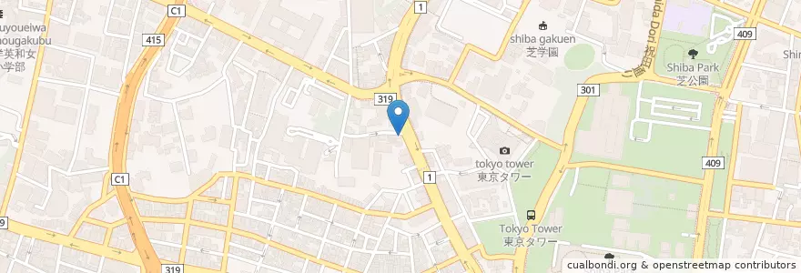 Mapa de ubicacion de 横浜家系 港屋ラーメン en Japonya, 東京都, 港区.
