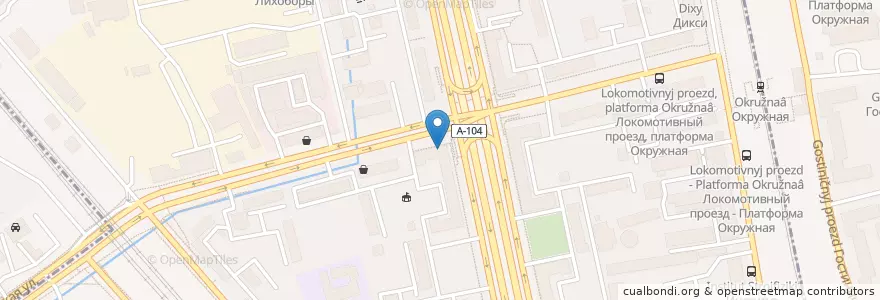 Mapa de ubicacion de Почта Банк en روسيا, Центральный Федеральный Округ, Москва, Северный Административный Округ, Тимирязевский Район.