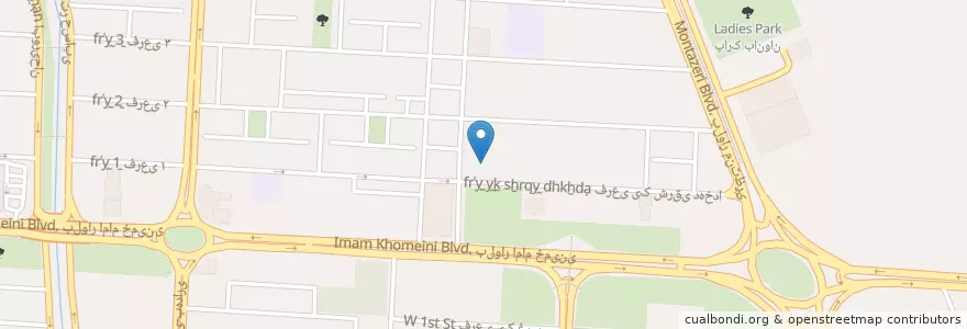 Mapa de ubicacion de شاهین شهر en イラン, エスファハーン, شهرستان شاهین شهر و میمه, بخش مرکزی, برخوار غربی, شاهین شهر.