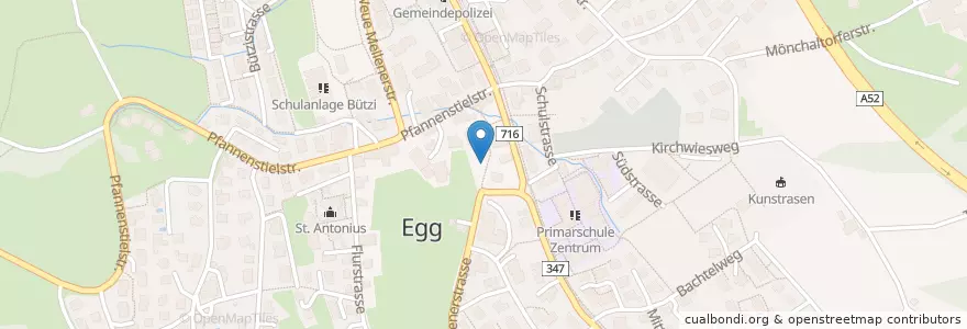 Mapa de ubicacion de Parkhaus Dorfplatz en Suiza, Zúrich, Bezirk Uster, Egg.