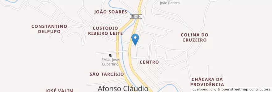 Mapa de ubicacion de Bradesco en Бразилия, Юго-Восточный Регион, Эспириту-Санту, Região Geográfica Intermediária De Vitória, Microrregião Afonso Cláudio, Afonso Cláudio.
