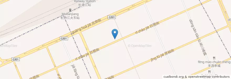 Mapa de ubicacion de 和记馅饼 en China, Heilongjiang, Mudanjiang City, Dong'an District, Qixing Subdistrict.