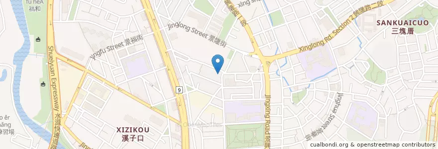 Mapa de ubicacion de 三塊厝玄真堂 en تايوان, تايبيه الجديدة, تايبيه, 文山區.