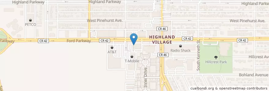 Mapa de ubicacion de Highland Bank en Estados Unidos De América, Minnesota, Ramsey County, St. Paul.