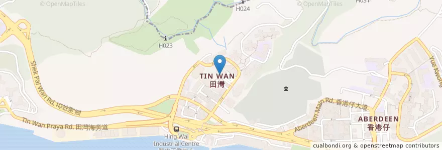 Mapa de ubicacion de 田灣邨多層停車場 Tin Wan Estate Multi-storey Car Park en Cina, Guangdong, Hong Kong, Hong Kong, Nuovi Territori, 南區 Southern District.