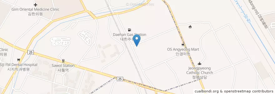 Mapa de ubicacion de 하바나 익스프레스 사월점 en Südkorea, Daegu, Suseong-Gu, 서부2동.