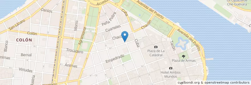 Mapa de ubicacion de Laroma en 쿠바, La Habana, La Habana Vieja.
