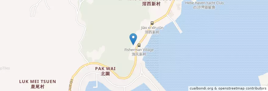 Mapa de ubicacion de 白沙灣漁民新村公廁 Pak Sha Wan Fisherman Village Public Toilet en China, Guangdong, Hongkong, New Territories, 西貢區 Sai Kung District.