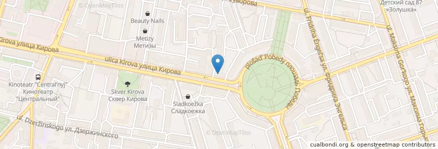 Mapa de ubicacion de Ташир-пицца en 俄罗斯/俄羅斯, Центральный Федеральный Округ, 卡卢加州, Городской Округ Калуга.