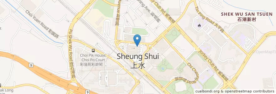 Mapa de ubicacion de 上水 Sheung Shui en 中国, 香港 Hong Kong, 广东省, 新界 New Territories, 北區 North District.