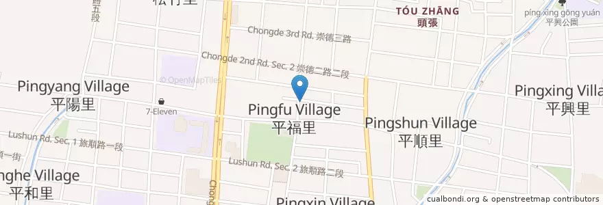 Mapa de ubicacion de 旅食早午餐 en تايوان, تاي شانغ, 北屯區.