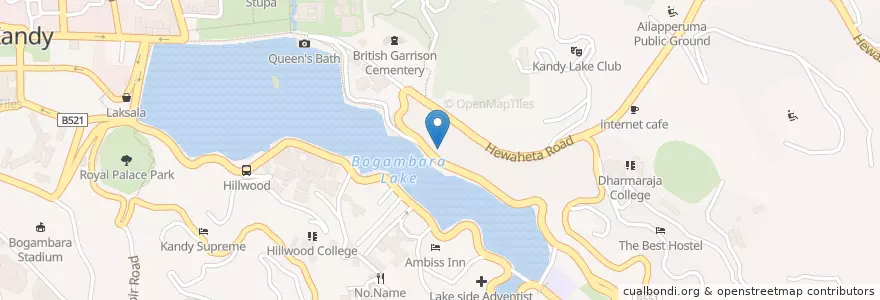 Mapa de ubicacion de Ceylon Hotel School en Sri Lanka, Central Province, Kandy District.