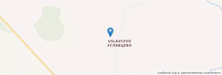 Mapa de ubicacion de Уславцево en Russland, Föderationskreis Zentralrussland, Oblast Jaroslawl, Борисоглебский Район, Вощажниковское Сельское Поселение, Уславцево.