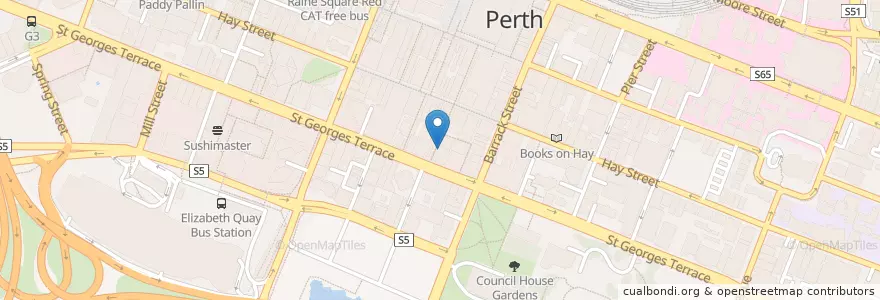 Mapa de ubicacion de Unimoni en 澳大利亚, 西澳大利亚州, City Of Perth.