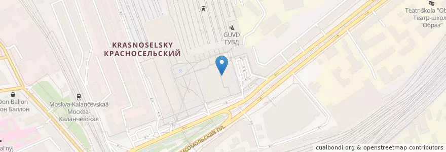 Mapa de ubicacion de Едим как дома en Russia, Central Federal District, Moscow, Central Administrative Okrug, Krasnoselsky District.