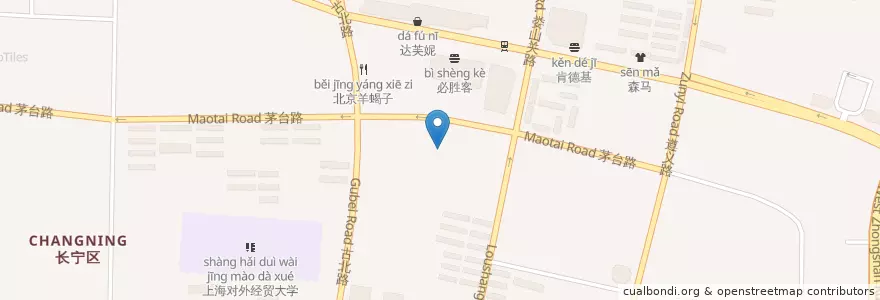 Mapa de ubicacion de Pronto en 중국, 상하이, 창닝구.